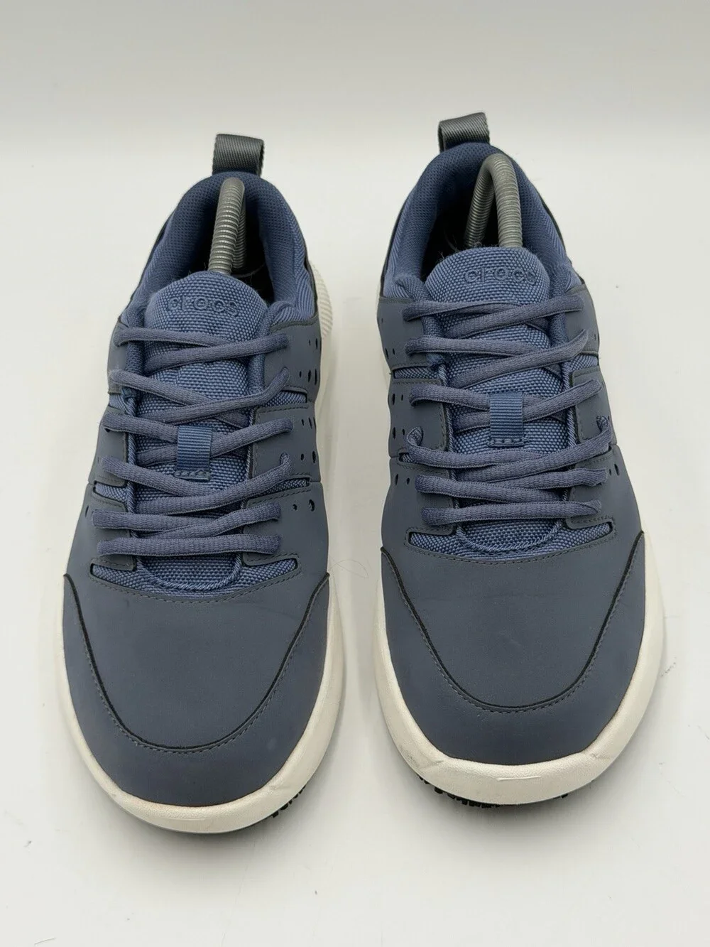 Crocs Men’s Size 9 Clock Work Slip Resistant Navy Blue Work Sneakers 209475